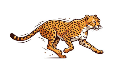 cheetah animal clipart vector illustration © Nayon