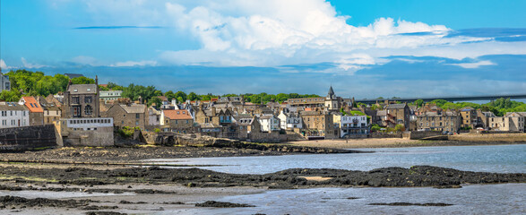 Fototapeta premium Considered one of the most beautiful towns in Scotland: South Queensferry, west of central Edinburgh, East Scottland