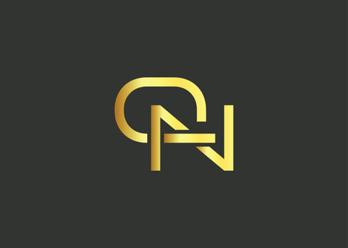 Luxury Gold QN Monogram Logo design. Luxury Minimalist Corporate Branding And Identity Design For Business