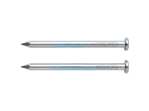 Two metal nails isolated on transparent background