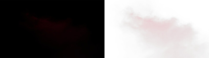 Obraz premium Cloud of soft pink smoke on a transparent background for use in designs and art projects