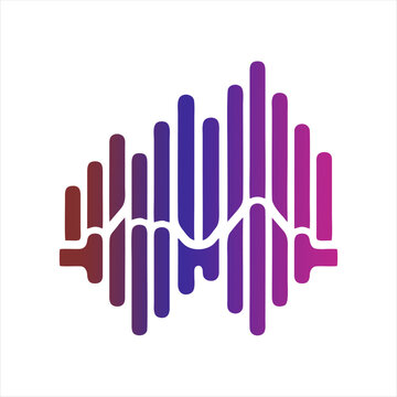 Abstract Sound Wave Gradient Audio Spectrum Icon
