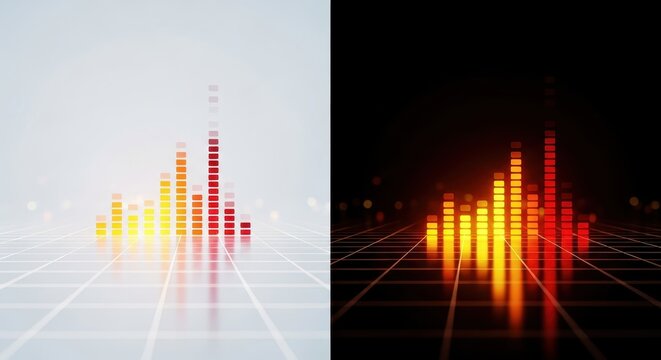 Dual Pane Graphic Showing Digital Equalizer Bars O Gigapixel Standard V2 4x