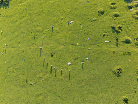 The hurlers stone circle bodmin moor cornwall uk 