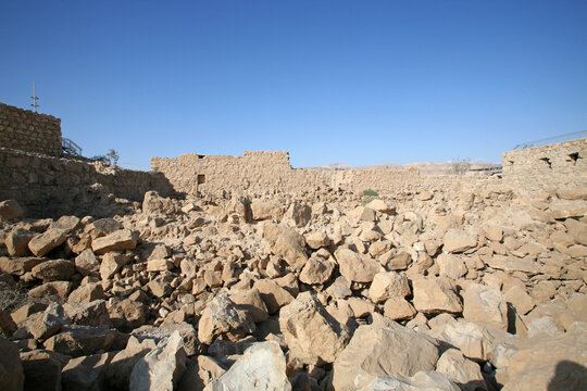 Herodes Fortress of Masada, symbol for the freedom of Israel, Dead Sea, Israel