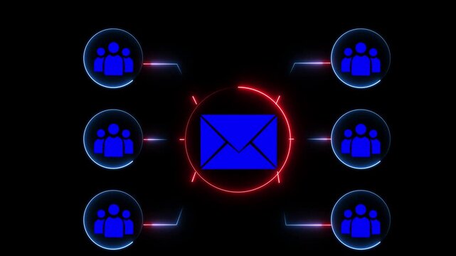 Email security solution concept on the transparent background. Automated secure mail scanning system and data protection. Motion graphics of security idea. 4k video animation