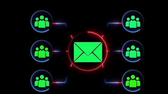 Email security solution concept on the transparent background. Automated secure mail scanning system and data protection. Motion graphics of security idea. 4k video animation