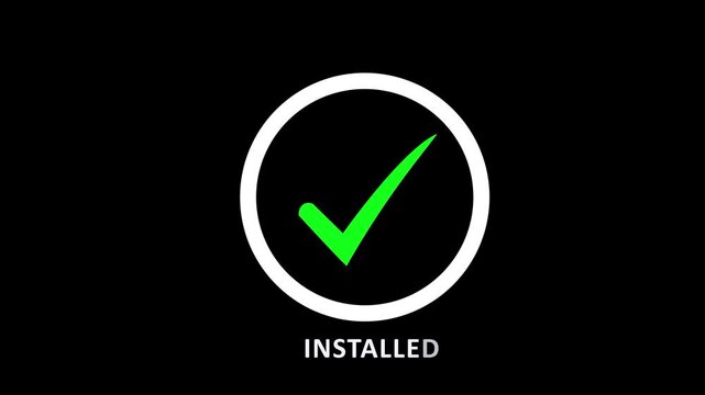 Abstract tick mark icon animation with confirm text. Check mark symbol. confirm tick mark icon, Check mark icon animation.