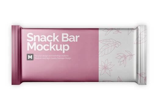 Metallic snack pack Mockup for Commercial Branding and Product Advertising