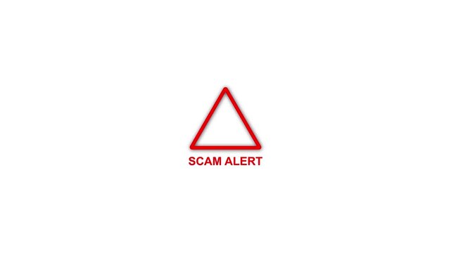 Scam alert symbol, showing digital scam fraud alert and spam alert risk template animation. Cybersecurity risks and system vulnerabilities digital data protection cyber threat prevention