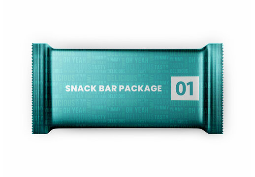 Metallic snack pack Mockup Template for Corporate Identity and Advertising
