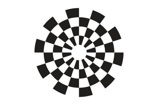black and white checkered design
