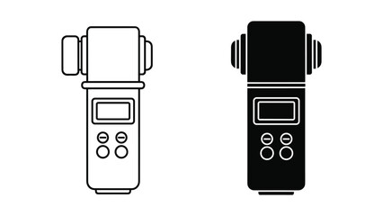 Vector icon of a handheld digital light meter or exposure meter for photography © SHAHRIYAR RASEL