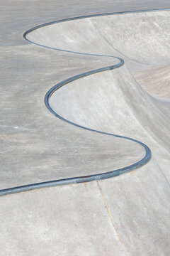 Skatepark coping abstract view