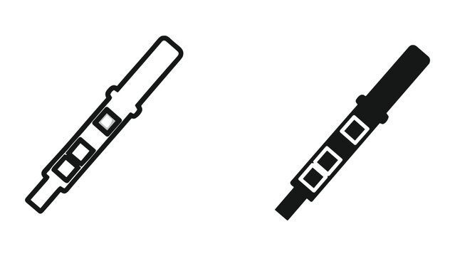 Vector illustration of a modern digital thermometer icon isolated on white background