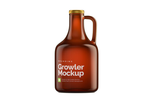 Growler Mockup for Product Launch and Marketing Presentation