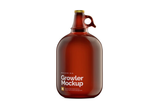 Growler Mockup for Corporate Branding and Packaging Design