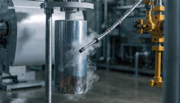Medium shot of AIdriven inspection station analyzing coating surfaces with advanced vision algorithms detecting imperfections for optimized product quality.