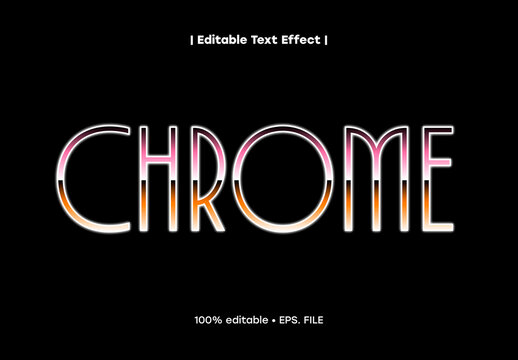 Metallic Chrome Gradient Text Effect