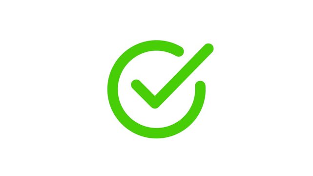green check mark animation for approval or success, tick mark animation

