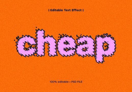 Fuzzy Scribble Bubble Text Effect