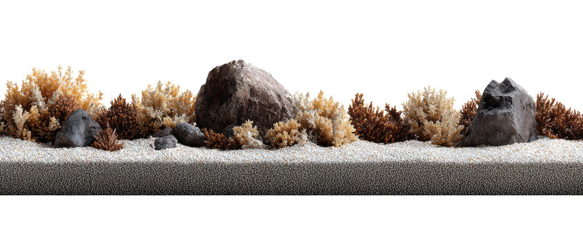 rocks and coral illustration on transparent background cutout isolated illustraion cutout isolated illustraion on transparent bacground