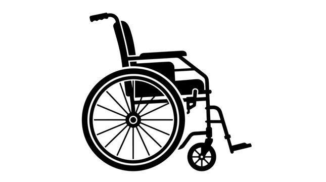 Black wheelchair icon for accessibility.