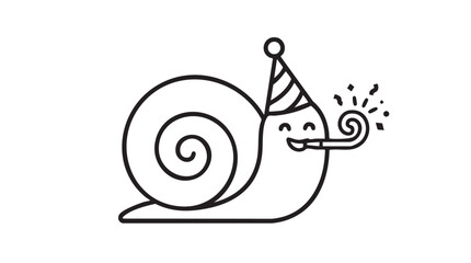 Colorful party snail icon. Isolated snail illustration © Aliya