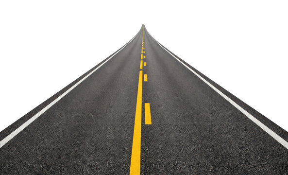 PNG Endless road leading into white horizon
