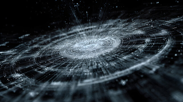 Abstract Quantum Matrix Tunnel Burst with White Particle Data Networks