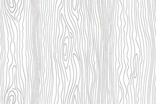 White minimalist line art wood grain seamless pattern vector background