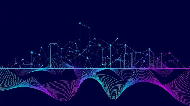 abstract blue background with lines