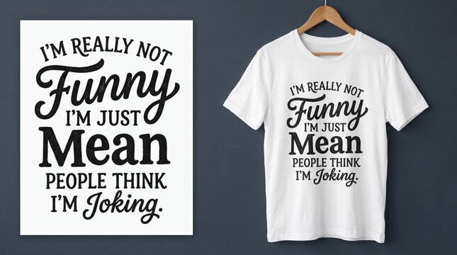 Funny quote t-shirt, humorous tee design, sarcastic apparel, witty slogan shirt
