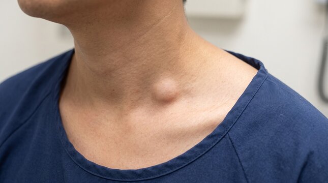 Medical Image of Virchow's Node in the Left Supraclavicular Fossa