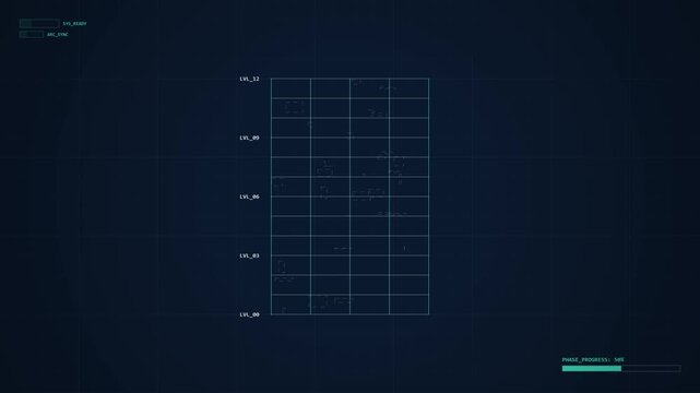 Strategic Blueprint Flow Digital Data Network Animation