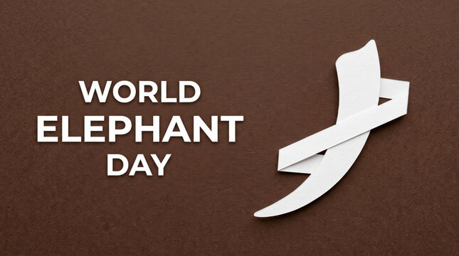 World elephant day graphic with stylized elephant icon