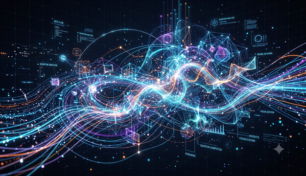 Abstract Visualization of Big Data and Quantum Computing