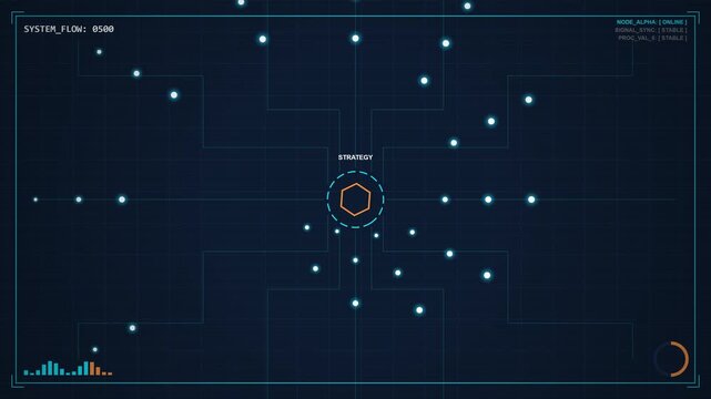 Abstract Strategy Flow Circuit - Digital Network Background
