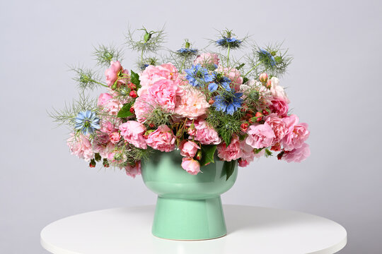 Bouquet with small pink roses