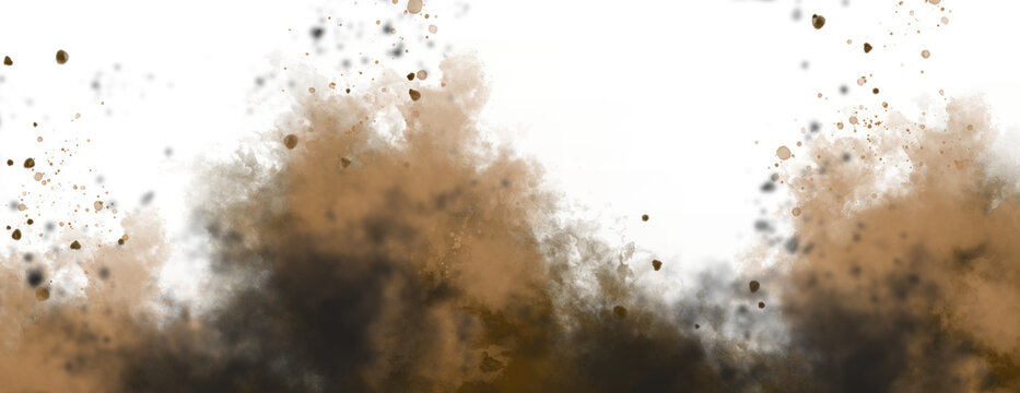 Beige Dust Fog Cloud Soft Sandy Powder Explosion