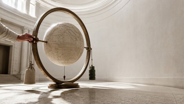 Global Portfolio Rebalances on a Brass Meridian Ring for Business Strategy