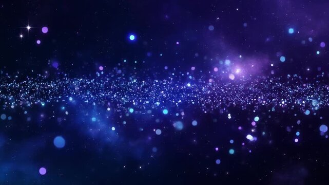 Floating luminous orbs drifting in dark cosmic space