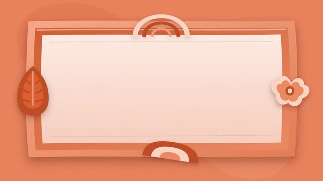 Boho aesthetic floral frame animation for text overlay
