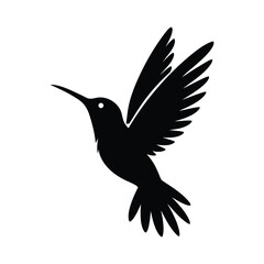 Hummingbird silhouette vector illustration, hummingbird silhouette vector, hummingbird silhouette set, isolated hummingbird silhouette © VectorEliteX