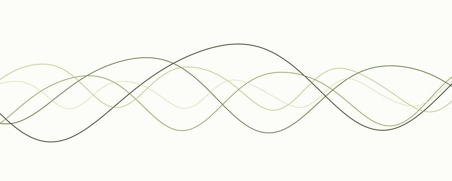Abstract flowing lines on a light background representing sound waves during a calm moment