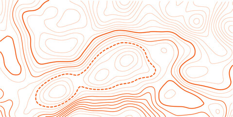 Abstract Topography line poster vector. The concept of a topographic contour geography scheme and the terrain path. White color topo  © MdNayebAli
