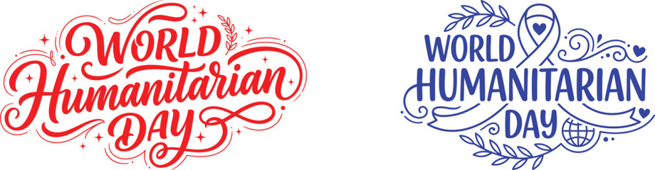 World humanitarian day logos and typography designs © Surma