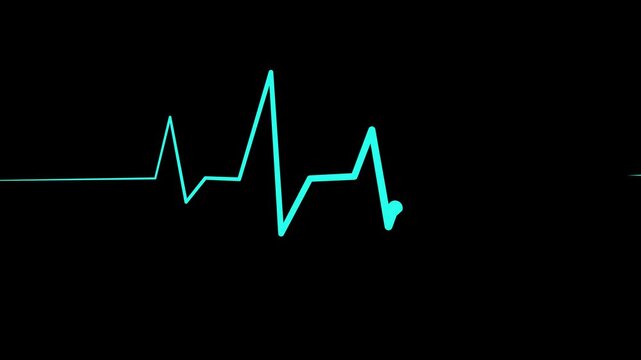 Heartbeat line pulse waveform medical concept health monitor background simple minimal design animation