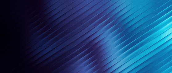 Fototapeta premium Ribbed abstract blue background with diagonal lines and light texture, modern digital art design for wallpaper or technology concept