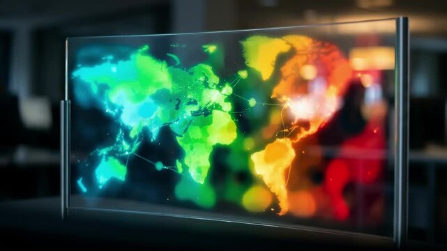 Focused medium shot of a heatmap visualization on a credit scoring interface showcasing colorcoded risk zones with soft blurred surroundings.